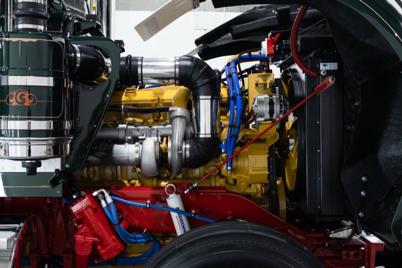 Truck cab refurbishment in progress showing stripped and rebuilt interior
