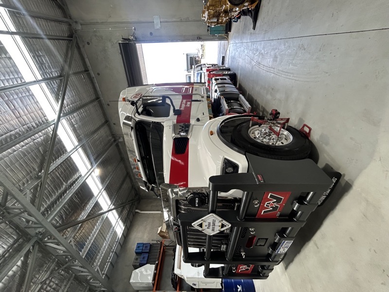 Precision laser wheel alignment on a multi-axle truck